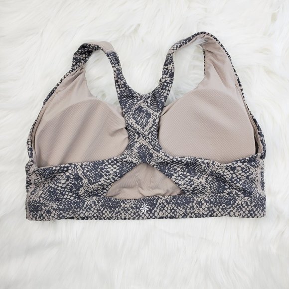 NWOT Athleta Tan Ultimate Snake Sports Bra - Picture 5 of 8